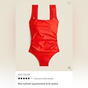 J. Crew red one-piece swimsuit
